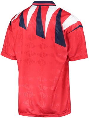 England maillot rétro extérieur deuxième uniforme de football maillot haut de maillot de football sportswear rouge homme coupe du monde 1990